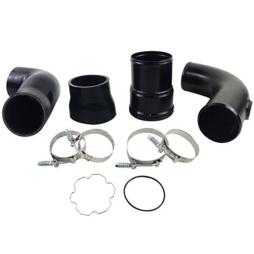 Black Cold Side Intercooler Pipe Upgrade Kit For Ford Powerstroke Diesel 6.7L V8 2011-2016