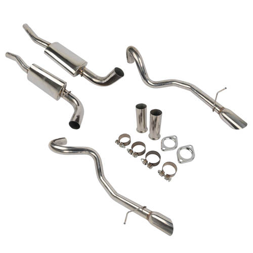 Downpipe Dual Catback Exhaust for 94-98 Ford Mustang V8 4.6 5.0L ONLY 3.5" Tip OD